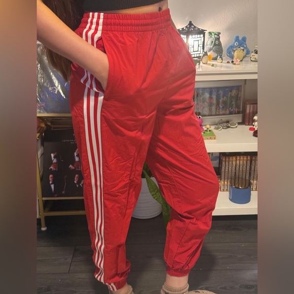 Adidas Kids Bright Red Joggers - Picture 2 of 2